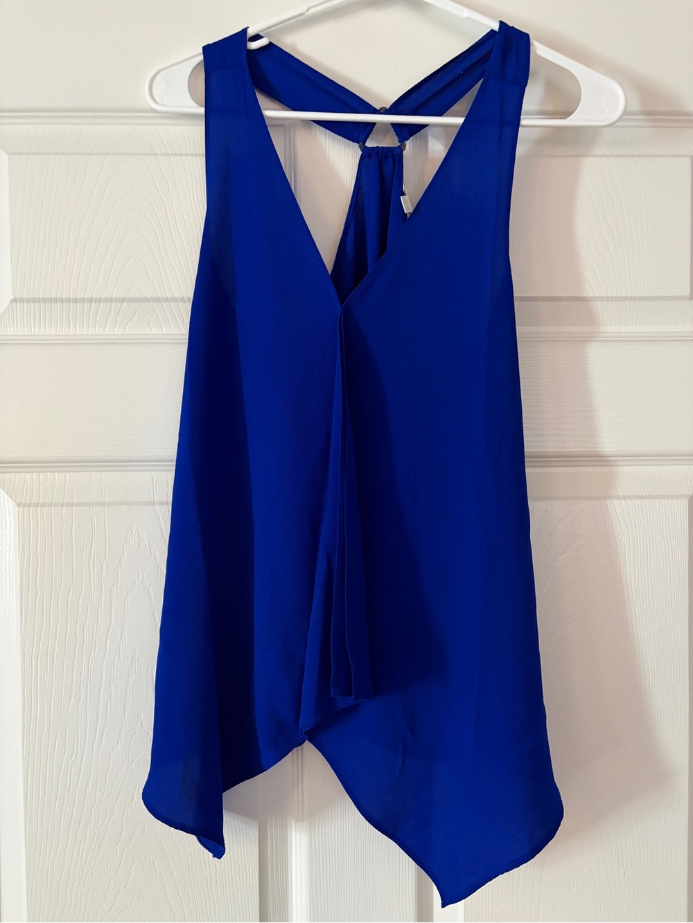 Charming Charlie Royal Blue Sleeveless Draped Camisole